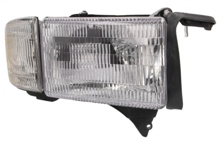 Iluminat auto - Far Dreapta (culoare insert: cromat, culoare semnalizator: portocaliu) potrivit DODGE RAM 1500, RAM 2500