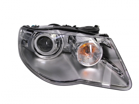 Faruri - Far dreapta (D1S/H7, reglaj electric, cu motoras, fundal argintiu) VW TOUAREG 2006-2010