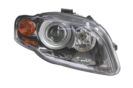 Far dreapta (D1S/H7, reglaj electric, fundal argintiu) AUDI A4 2004-2008 Iluminat auto - Far dreapta (D1S/H7, reglaj electric, fundal argintiu) AUDI A4 2004-2008