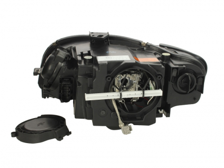 Far Dreapta (D1S/P21W, electric, cu motor, culoare interior: negru/cromat, culoare semnalizator: alb) potrivit AUDI A4 B6, A4 B7
