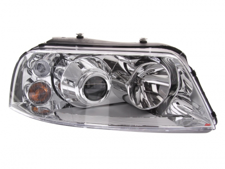 Iluminat auto - Far dreapta (D2S/H7, reglaj electric, cu motoras, fundal cromat) SEAT ALHAMBRA VW SHARAN 1995-2010