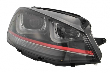 Faruri - Far Dreapta potrivit VW GOLF ALLTRACK VII, GOLF SPORTSVAN VII, GOLF VII pana in 2017 (D3S/H21W/H7/LED, electric, cu motor, culoare insert: negru)