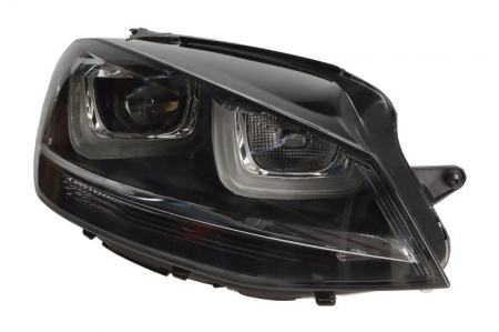 Far Dreapta D3S/H21W/H7/LED, electric, fara motoras, interior negru, semnalizator transparent potrivit VW GOLF ALLTRACK VII, GOLF SPORTSVAN VII, GOLF VII -03.17 [2]