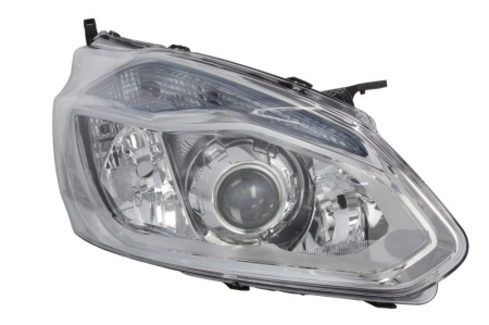 Iluminat auto - Far dreapta (H1/H15/H7, reglaj electric, cu motoras, fundal cromat) FORD TRANSIT / TOURNEO CUSTOM dupa 2012