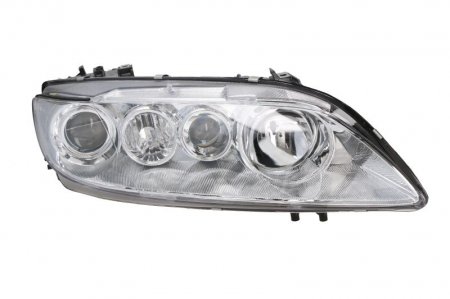 Piese Auto - Far dreapta (H1/H3, electric, cu motoras, fundal cromat, fundal transparent) MAZDA 6 2002-2005