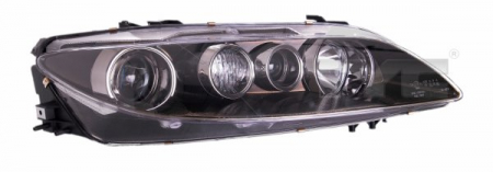 Piese Auto - Far dreapta (H1/H3, electric, cu motoras, fundal negru) MAZDA 6 2005-2008