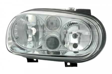 Far dreapta (H1/H3/H7, reglaj electric, fundal cromat) VW GOLF IV