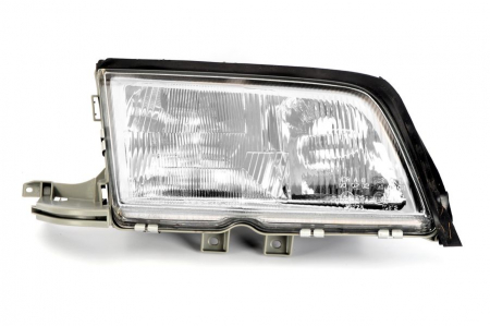 Far dreapta H1/H7, hydraulic, interior argintiu, semnalizator transparent MERCEDES Clasa C W202 intre 1993-1997