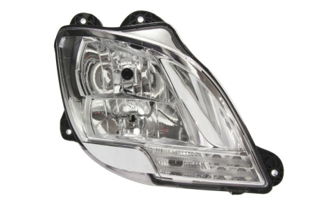 Far dreapta (H1/H7/LED/PY21W, manual, cu lumina de zi, culoare insert: crom platinat, culoare indicator: transparent) potrivit DAF CF, XF 106 10.12- [0]
