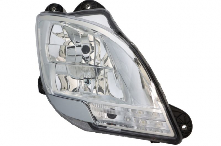 Faruri - Far Dreapta potrivit DAF CF, XF 106 dupa 2012 (H1/H7/LED/PY21W, manual, culoare interior: cromat, culoare semnalizator: transparent)