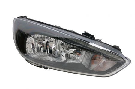 Piese Auto - Far dreapta (H1/H7/LED, reglaj electric cu lumini de zi, fundal negru) FORD FOCUS 2014-2018