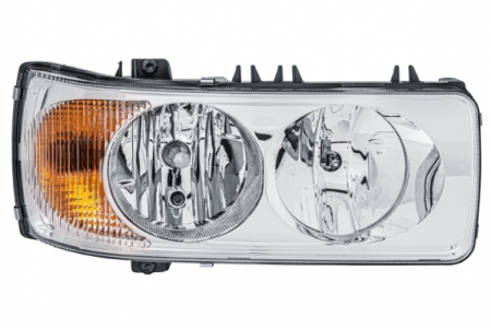 Iluminat auto - Far dreapta (H1/H7/P21W/W5W, electric cu motoras, insertii crom, Semnalizator portocaliu) DAF 75 CF, CF 65, CF 75, CF 85, LF 45, LF 55, XF 105, XF 95 dupa 2001