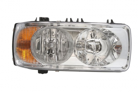 Iluminat auto - Far dreapta (H1/H7/P21W/W5W, reglaj manual, argintiu, Semnalizator portocaliu) DAF 75 CF, CF 65, CF 75, CF 85, LF 45, LF 55, XF 105, XF 95 dupa 2001