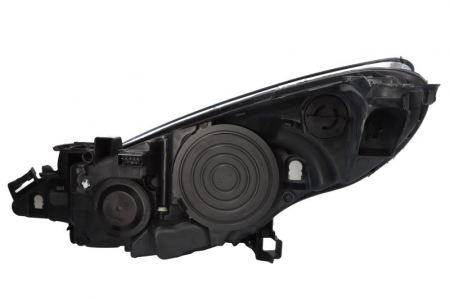 Far Dreapta potrivit PEUGEOT 207 pana in 2009 (H1/H7/PY21W/W5W, cu motor, halogen, culoare interior: cromat, culoare semnalizator: portocaliu) [1]