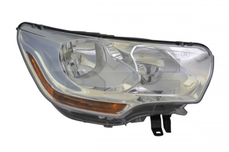 Far dreapta (H1/H7, reglaj electric, cu motoras, 10 pin, fundal cromat) CITROEN C4 2009-2015