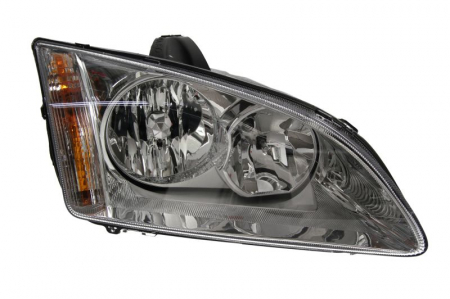 Piese Auto - Far dreapta (H1/H7, reglaj electric, cu motoras, fundal argintiu) FORD FOCUS 2004-2008