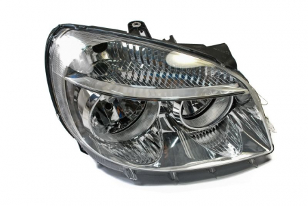 Iluminat auto - Far dreapta (H1/H7, reglaj electric, cu motoras, fundal cromat) FIAT DOBLO 2005-2010