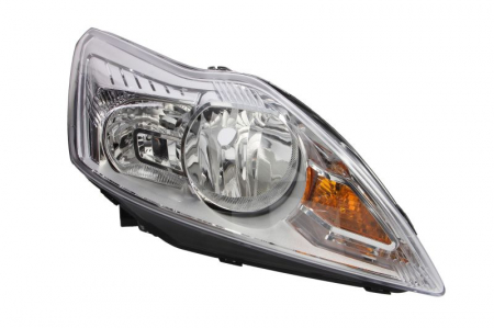 Piese Auto - Far dreapta (H1/H7, reglaj electric, cu motoras, fundal cromat) FORD FOCUS 2008-2012