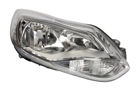 Piese Auto - Far dreapta (H1/H7, reglaj electric, cu motoras, fundal cromat) FORD FOCUS 2010-2014