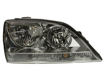 Far dreapta (H1/H7, reglaj electric, cu motoras, fundal cromat, fundal transparent) KIA SORENTO 2002-2009