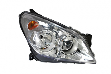 Iluminat auto - Far dreapta (H1/H7, reglaj electric, cu motoras, fundal cromat) OPEL ASTRA 2007-2014