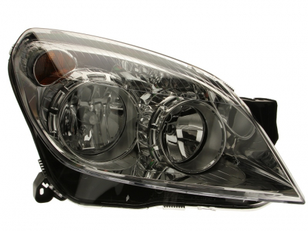 Iluminat auto - Far dreapta (H1/H7, reglaj electric, cu motoras, fundal cromat) OPEL ASTRA H, ASTRA H clasic H, ASTRA H GTC, ASTRA H dupa 2004-2014
