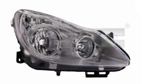Iluminat auto - Far dreapta (H1/H7, reglaj electric, cu motoras, fundal cromat) OPEL CORSA D