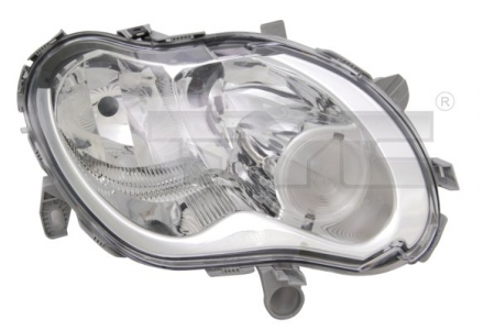 Iluminat auto - Far dreapta (H1/H7, reglaj electric, cu motoras, fundal cromat) SMART CABRIO, CITY-COUPE, FORTWO