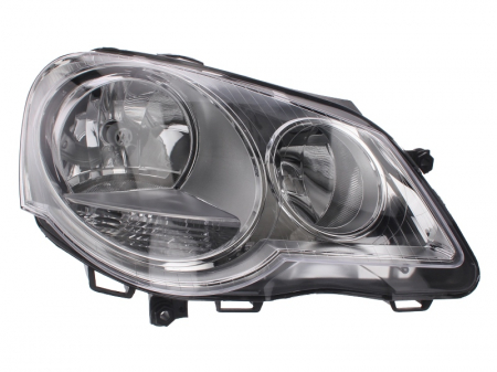 Far dreapta (H1/H7, reglaj electric, cu motoras, fundal cromat) VW POLO 2005-2009 [0]