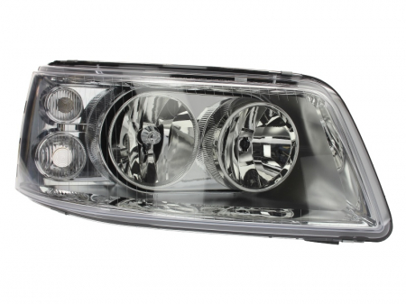 Far dreapta (H1/H7, reglaj electric, cu motoras, fundal cromat) VW TRANSPORTER 2003-2009