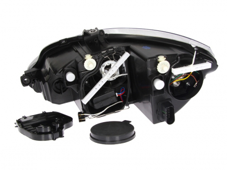 Far dreapta (H1/H7, reglaj electric, cu motoras, fundal negru) SEAT ALTEA, ALTEA XL, LEON, TOLEDO 2004-2009 [1]