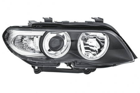 Iluminat auto - Far dreapta (H1/H7, reglaj electric, cu motoras, fundal transparent) BMW X5 (E53) 2003-2006