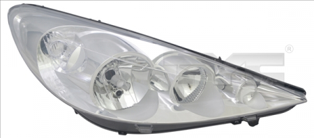 Piese Auto - Far stanga (H1/H7, reglaj electric, fundal argintiu, Semnalizator argintiu) PEUGEOT 206+ 2009-2013