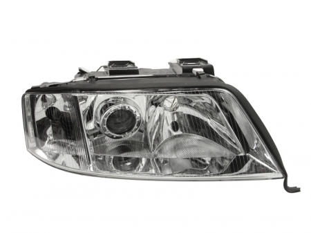 Iluminat auto - Far dreapta (H1/H7, reglaj electric, fundal cromat) AUDI A6 1997-2001