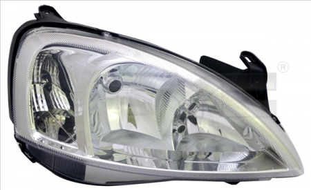 Iluminat auto - Far dreapta (H1/H7, reglaj electric, fundal cromat) OPEL COMBO, COMBO TOUR, CORSA C