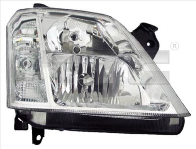 Faruri - Far dreapta (H1/H7, reglaj electric, fundal cromat) OPEL MERIVA A