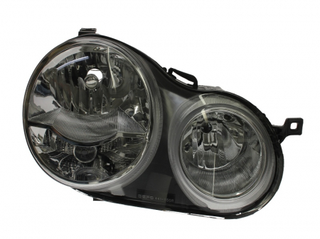Far dreapta (H1/H7, reglaj electric, fundal cromat) VW POLO 2001-2005