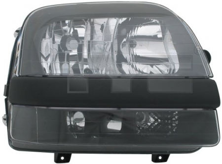Far stanga (H1/H7, reglaj electric, fundal negru) FIAT DOBLO, DOBLO CARGO