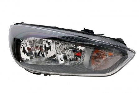 Piese Auto - Far dreapta (H1/H7, reglaj electric, fundal negru) FORD FOCUS 2014-2018