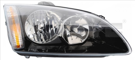 Piese Auto - Far dreapta (H1/H7, reglaj electric, fundal negru) FORD FOCUS II 2004-2008