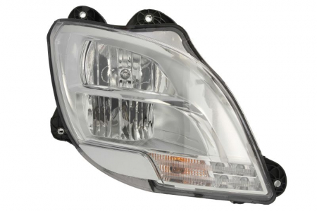 Far dreapta (H1/LED/PY21W, manual, fara motor, cu lumina de zi, culoare insert: crom platina, culoare indicator: transparent) potrivit DAF CF, XF 106 10.12- [0]