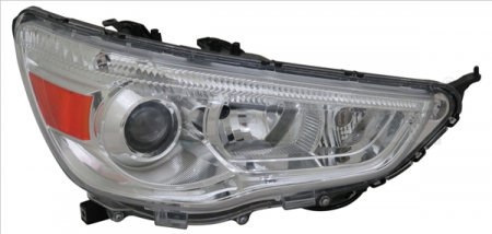 Piese Auto - Far dreapta (H11/HB3, electric, cu motoras, fundal cromat, fundal portocaliu) MITSUBISHI ASX dupa 2010