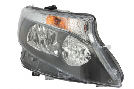 Iluminat auto - Far dreapta H15/H7, cu motoras, fundal negru, semnalizator transparent MERCEDES VITO / Clasa V W447 dupa 2014