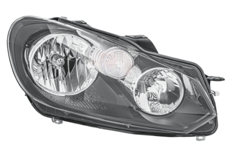 Far dreapta (H15/H7, reglaj electric, cu motoras, fundal cromat) VW GOLF VI dupa 2008 [0]