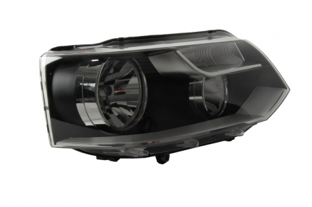 Iluminat auto - Far dreapta (H15/H7, reglaj electric, cu motoras, fundal negru) VW MULTIVAN V, TRANSPORTER V