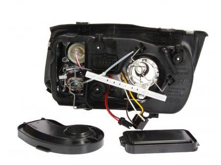 Faruri - Far Dreapta potrivit VW BORA, BORA I (H3/H4, electric, fara motoras, culoare interior: cromat)