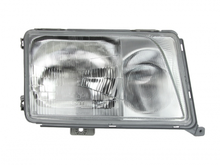 Iluminat auto - Far dreapta H3/H4, pneumatic,interior crom, semnalizator transparent MERCEDES Clasa E W124 intre 1992-1998