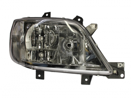 Far dreapta (H3/H7, reglaj electric, fundal cromat, fundal transparent) MERCEDES SPRINTER 2000-2002