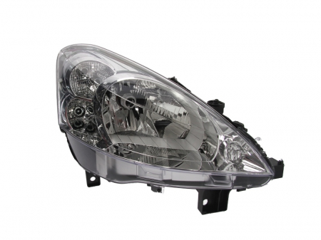 Faruri - Far Dreapta potrivit PEUGEOT PARTNER, PARTNER TEPEE, PARTNER/MINIVAN (H4, electric, cu motor, culoare insert: cromat)