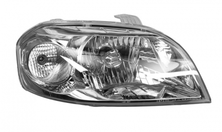 Far Dreapta (H4, electric, cu motor, culoare interior: cromat, culoare semnalizator: galben) potrivit CHEVROLET AVEO / KALOS [0]